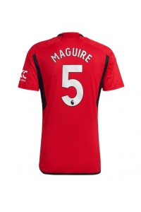 Fotbalové Dres Manchester United Harry Maguire #5 Domácí Oblečení 2023-24 Krátký Rukáv